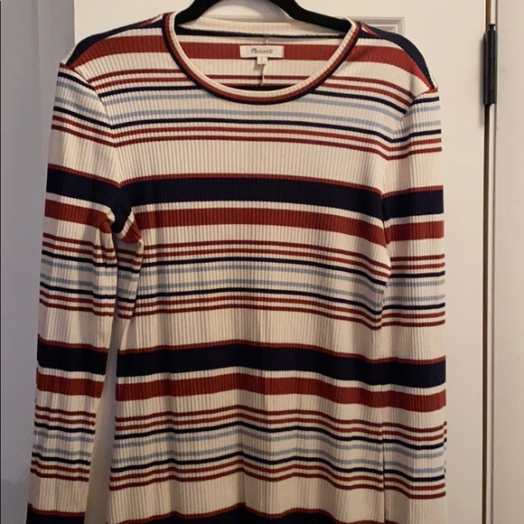 Madewell Ribbed Long Sleeve Midi Dress - Picture 2 of 4